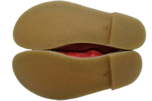 【モモ MO-2 レッド】ぺたんこ柔らか本革シューズ